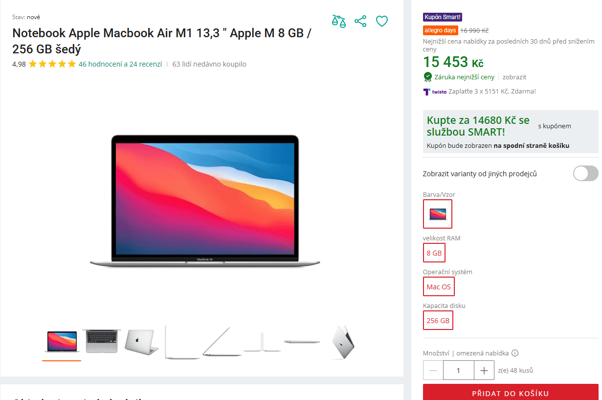 Apple MacBook Air 13,3'', 8/256GB