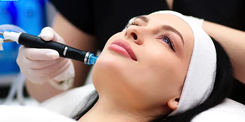 Ošetření pleti: přístrojová hydrodermabraze, masáž kobido i radiofrekvence